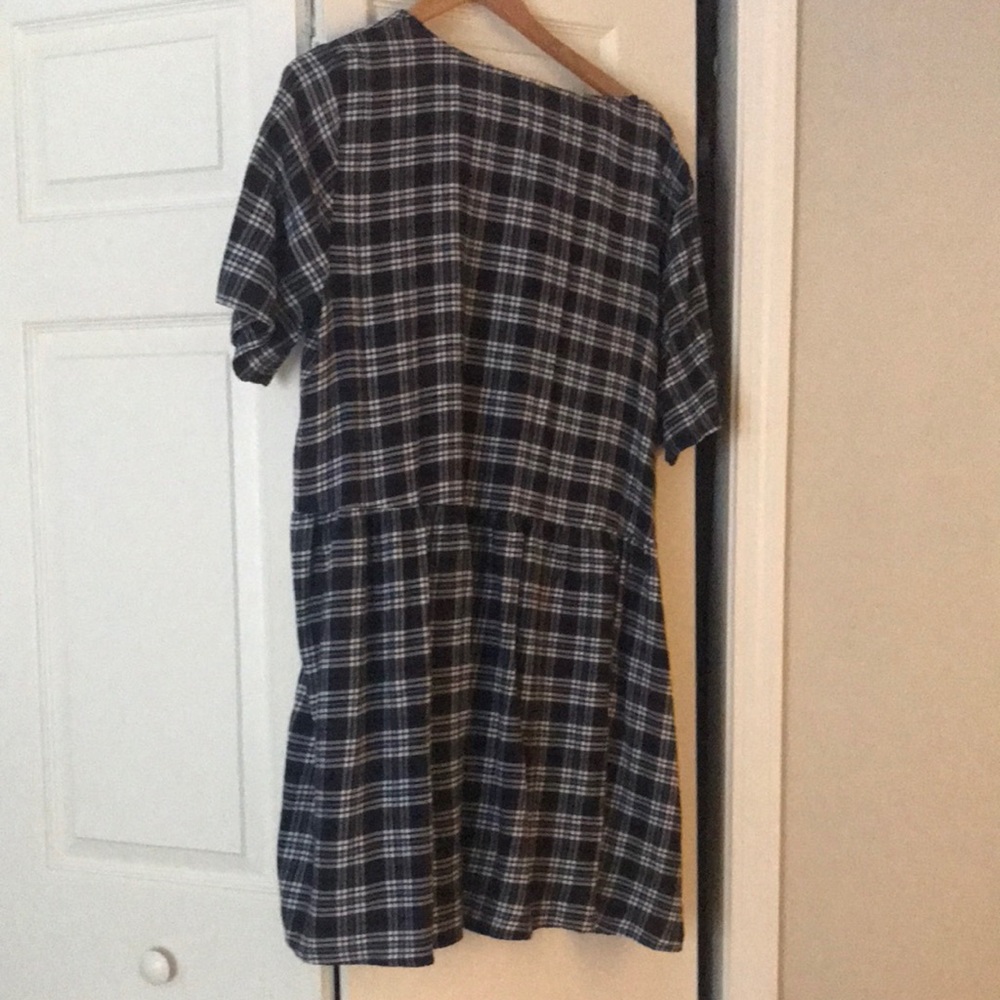 XXL flannel plaid dress